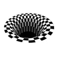 thumbnail image 2 of Alfombra de moderna en 3D Felpudo Alfombra de piso Área de poliéster Comedor Alfombra Antideslizante forma forma forma para io Decoración para el 80cm Yotijar alfombra blanca negra, 2 of 8