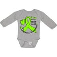 thumbnail image 3 of Inktastic Love, Care, Cure Lymphoma Awareness Lime Green Ribbon Hearts Boys or Girls Long Sleeve Baby Bodysuit, 3 of 5