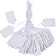 thumbnail image 1 of Pack of 500 (35 x 22mm) White Tagging Tags Price Tags Price Tags Display Tags with Hanging String, 1 of 5