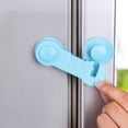 thumbnail image 4 of No Drill Door Lock, Door Safety Lock, Safety Door Lock, 3 in Length, Finger Pinching, Nursery, Sky Blue, 1 Pc, 4 of 7