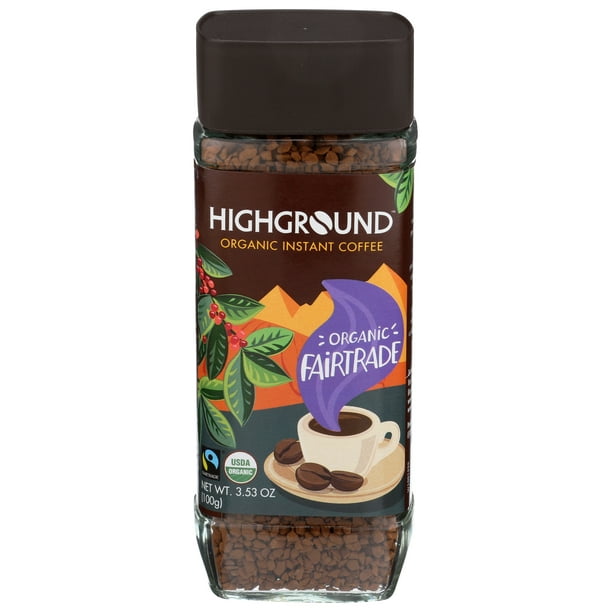 Highground Organic Instant Coffee, 3.53 oz Jar - Walmart ...