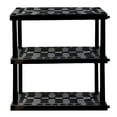 Hyper Tough Large 3Tier Shelving Unit, W36 x D18 x H38" Interlocking Multipurpose Garage