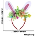 thumbnail image 4 of CoreLiving Sparkly Glitter Rabbit Ears Headband with Assorted Colored Ribbon Non Slip Hair Accessories for Women Easter Bunny Costume Design, 4 of 6