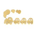 thumbnail image 2 of Vinilo decorativo de pared con forma de tren para habitación infantil. Ideal como regalo de inauguración o para la ducha. Color dorado, 2 of 7