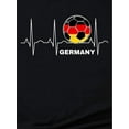 thumbnail image 4 of Women's Casual Round Neck Short Sleeve T-shirt With Soccer Ball Heartbeat Print, Fashionable Top With Germany Lettering, 4 of 7