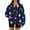 Dark Blue, variant on Women's Fashionable Christmas Print Long-Sleeved V-Neck Sweatshirt for Casual Wear and Holiday Season Comfort,Dark Blue,M