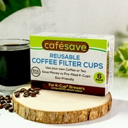 Perfect Pod Cafe Fill Value Pack Reusable K-Cup Coffee Filter Pod (6 pack) with EZ-Scoop w Built In Funnel. Works with Keurig and Single Serve 1 Stream Coffee Brewers