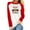 Red, variant on Black路Friday路 asdoklhq Christmas Clothing Under $5.00,Women's Christmas Shirt Holiday Season- Gift for Lover Long Sleeve T-shirt Ladies Fit Color Matching Stitching T-shirt