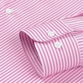 thumbnail image 5 of Rggeeun Shirts For Men Male Casual Lapel Long Sleeve Button Down Shirt Striped Print Comfortable Relaxed Fit Dress Shirt With Slight Stretch Leisure Tops, 5 of 8