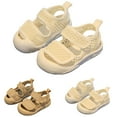 thumbnail image 4 of NOKIO Baby Girl Walking Sandals Kids Summer Sandals Girls' Platform Sandals Summer New Mesh Soft Bottom Breathable Non Slip Solid Color Children's Fashion Casual Beach Sandals, 4 of 8