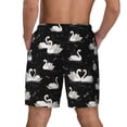 thumbnail image 2 of Lsque Mens Swim Trunks Swan And Dragonflies Pattern - Bathing Suit Compression Liner - Beach Swim Shorts Swimwear - (S-3XL) - Stretch Quick Dry -X-Large, 2 of 9