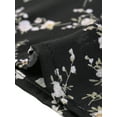 thumbnail image 6 of INSPIRE CHIC Women's Ruffled Sleeve Blouse Frill Neck Self Tie Elegant Chiffon Floral Top S Black, 6 of 6