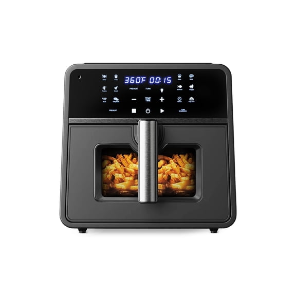 Emerson SmartVoice 10QT 6-in-1 Air Fryer, 1000 Voice Control Commands, 100 Recognized Food, No APP, No WIFI, Air Fry, Bake, Reheat, Dehydrate, 1700W