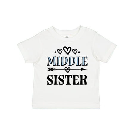 

Inktastic Middle Sister Announcement Gift Toddler Toddler Girl T-Shirt