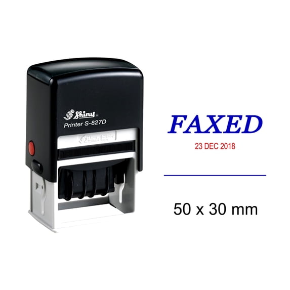 Shiny Date Stamper Self Inking With Faxed Text Ofiice Stationery Rubber Stamp S-827D