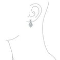 thumbnail image 3 of Bling Jewelry Womens Cocktail Leaf Motif Cubic Zirconia CZ Chandelier Clip-On Earrings Silver Plated, 3 of 5