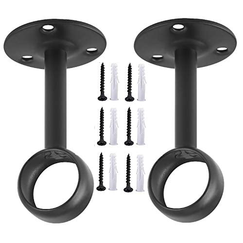 Anndason Curtain Rod CeilingMount Bracket Curtain Rod Brackets Curtain Rod Holders (2 PCS