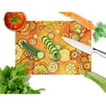 thumbnail image 2 of Caroline's Treasures Abstract Flowers in Oranges and Yellows Glass Cutting Board Large, 2 of 2