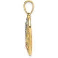 thumbnail image 2 of Gold 14k Two-tone White Rhodium GRANDMA In Filigree Heart w/Flowers Charm - 25.1mm, 2 of 6