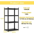 thumbnail image 2 of Garage Storage Shelves, 4 Tier Adjustable Steel Storage Shelves, Heavy Duty Metal Shelving Unit, 10 Mins Quick Assembly Storage Rack for Kitchen Garage Pantry Office Organization, 14"D x 24"W x 54"H, 2 of 8