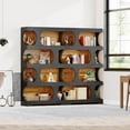 thumbnail image 1 of 4-Tier Tall Bookcase, 71" S-Shaped Bookshelf, Wood Decorative Storage Shelving, 1 of 5