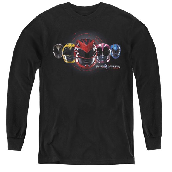 Power Rangers - Head Group - Youth Long Sleeve Shirt - Medium