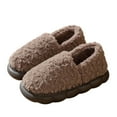 thumbnail image 4 of CAIXIA Women's Memory Foam Slippers for Comfort Soft Lined Indoor Outdoor Slide On with Heel Support and Non Sole,Coffee, 4 of 4