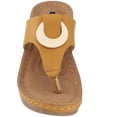 thumbnail image 2 of Good Choice Womens Genelle Faux Leather Slip-On Wedge Sandals, 2 of 3