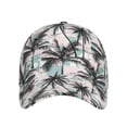 thumbnail image 2 of Kdxio Unisex Hawaii Palms Pattern Baseball Cap Unisex Washed Classic Adjustable Hat, 2 of 8