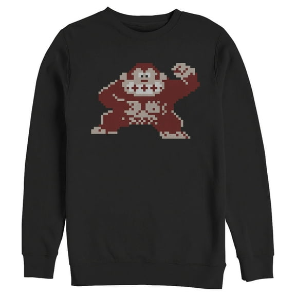 Men's Nintendo Donkey Kong Arcade Sweatshirt Black Small