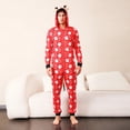 thumbnail image 4 of Family Christmas Pajamas Parent-child Infant Toddler Clothes Romper Cute Elk Ear Hooded Jumpsuit Overall Xmas Family Look Outfit, 4 of 4
