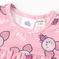 thumbnail image 4 of Disney Winnie Girls Piglet Graphic Peplum Dress Tee with Leggings Pants Pink Outfits Sets Toddler 3T, 4 of 8