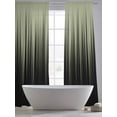 thumbnail image 5 of Black Green Ombre Sheer Curtains 2 Panels Set Abstract Modern Lines Gradient Sheer Window Curtains Light Filtering Rod Pocket Voile Drapes for Bedroom Living Room 52"X84", 5 of 8