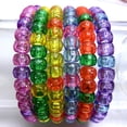 thumbnail image 3 of 500 Pieces 6x9mm Mixed Colors Glitter Transparent Mix Plastic Pony Beads, 3 of 5