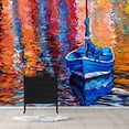 thumbnail image 3 of IDEA4WALL 4pcs Oil Painting Peel and Stick Wallpaper Removable Wall Murals Large Wall Stickers for Home Decoration, 66"x24", 3 of 5