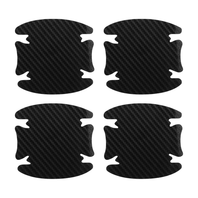 Pegatina de tazón para manija de puerta de coche universal Unique Bargains 80x88mm Anti-Rayas + Película protectora para manija de puerta de auto 4 Pcs Negra