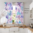 thumbnail image 2 of Palm Coconut Tree Sheer Curtains 72 Inch Length 2 Panels Set, Abstract Purple Summer Tropical Voile Window Treatment Rod Pocket Curtains Sheers Drapes for Bedroom/Living Room/Kitchen 52"x72"x2, 2 of 8