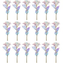 18 Pcs Galaxy Rose Colorful Rainbow Artificial Flowers Crystal Flower Best Gifts for Mother's Day Thanksgiving Valentine's Day Girl's Birthday Party