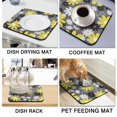 thumbnail image 3 of Washable Rubber Daisy Cute Floral Dish Drying Mats for Kitchen Counter Home Large Coffee Bar Pad Accessories and Decor for Utensils Stemware 16''x18'', 3 of 6