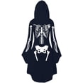 thumbnail image 6 of Halloween Dresses For Women Adult Skeleton Dress Comfy Easy Onesie Jumpsuit With Cozy Hooded, 6 of 7