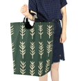 thumbnail image 4 of Yayeee Freestanding Laundry Hamper with Handle Collapsible Large Storage Basket for Clothes, Dark Green Leaves, 4 of 7