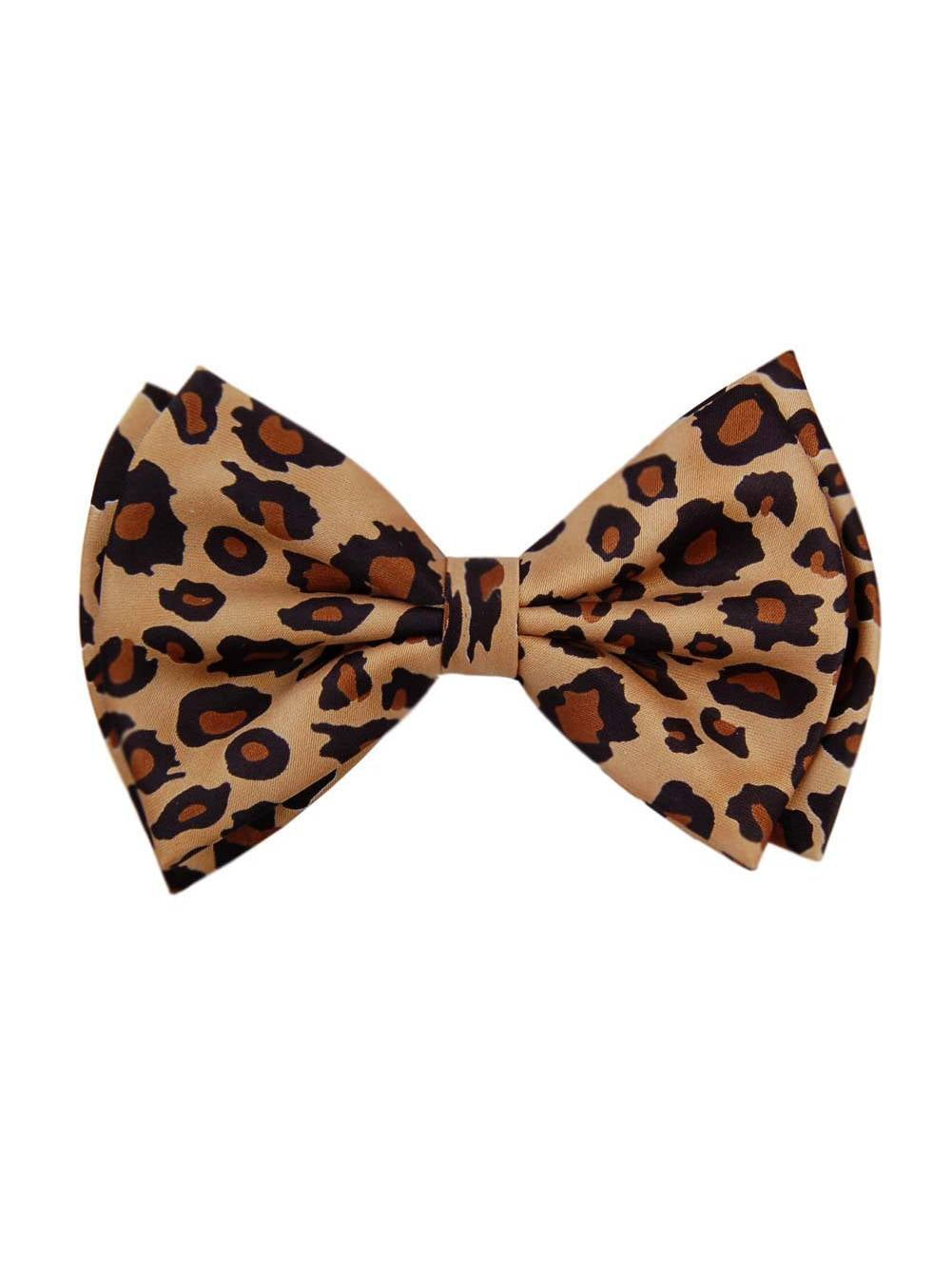 Pre-tied Bow Tie in Gift Box- Leopard Print 