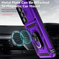 thumbnail image 2 of for Samsung Galaxy A54 5G Case with Slide Camera Cover HD Screen Protector [Military Grade 16ft. Drop Tested] Magnetic Ring Holder Kickstand Protective Phone Case for Samsung Galaxy A54 5G, Purple, 2 of 16