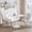 Table +2 Chairs, variant on Dining Table Set for 2, 31.5" Round Table with All-Metal Tulip Pedestal Table, Velvet Nailhead Trim Chairs with Stainless Steel Legs, Modern Kitchen Dining Set for Apartment, Small Spaces, Black