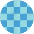 thumbnail image 1 of Ahgly Company Machine Washable Indoor Square Transitional Deep Sky Blue Area Rugs, 3' Square, 1 of 7