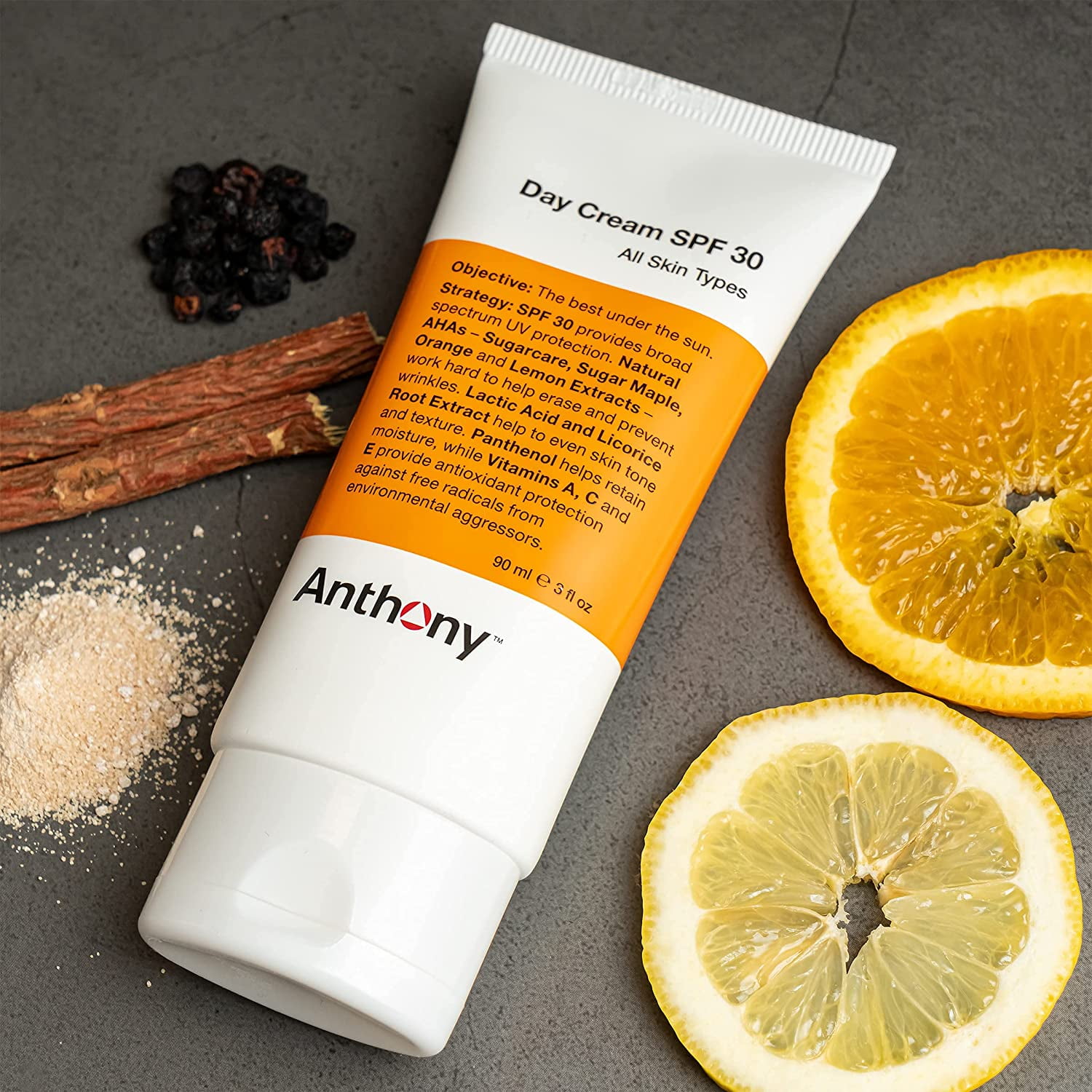 Anthony Day Cream SPF 30 Men’s Face Moisturizer with Sunscreen – Anti-aging Face Lotion and Broad-Spectrum Sunblock – Lightweight, Non-Comedogenic Formula for All Skin Types – 3 Fl Oz Pack of 2