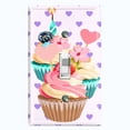 thumbnail image 1 of Metal Light Switch Plate Cover Floral Fruit Cupcakes Purple Heart Wallpaper CAK037, 1 of 13