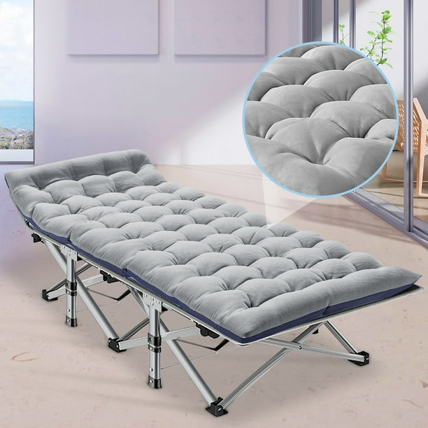 MOPHOTO Camping Cot, Portable Folding Bed for Adults,Folding Cots with