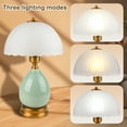 thumbnail image 7 of Vintage Lamp for Living Room,16" Modern Ceramic Table Lamps for Bedroom,Retro Bedside Nightstand Traditional Lamps, Classic Chinoiserie Green Lamp for Home Decor, 7 of 7