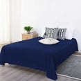 thumbnail image 3 of BEDDING BEGS-100% Egyptian Cotton, 450 TC, 1 PC Flat Sheet, Cool & Breathable-Navy Blue Solid, King Size, 3 of 7